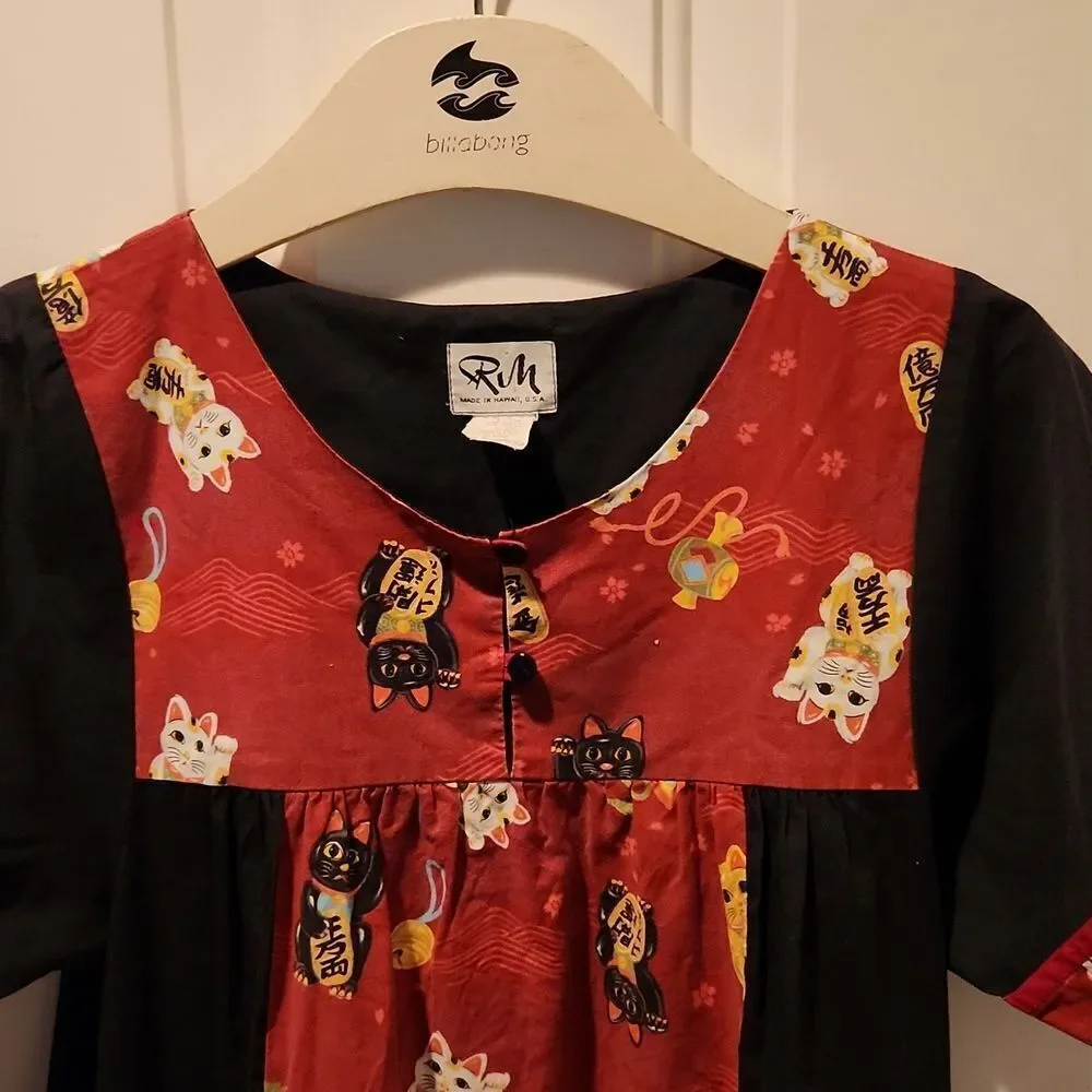 Vintage RM Lucky Cat Muumuu M